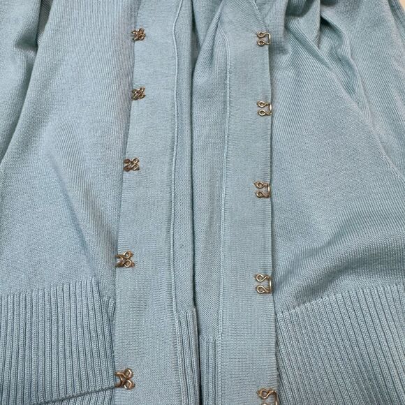 Tory Burch Green Embellished Women's Sweater Merino Wool XS - Picture 7 of 9